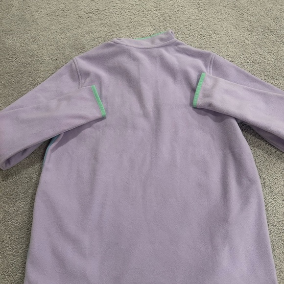 Lands' End kids 14/16 Lavender and Mint Fleece Pullover - Picture 5 of 5
